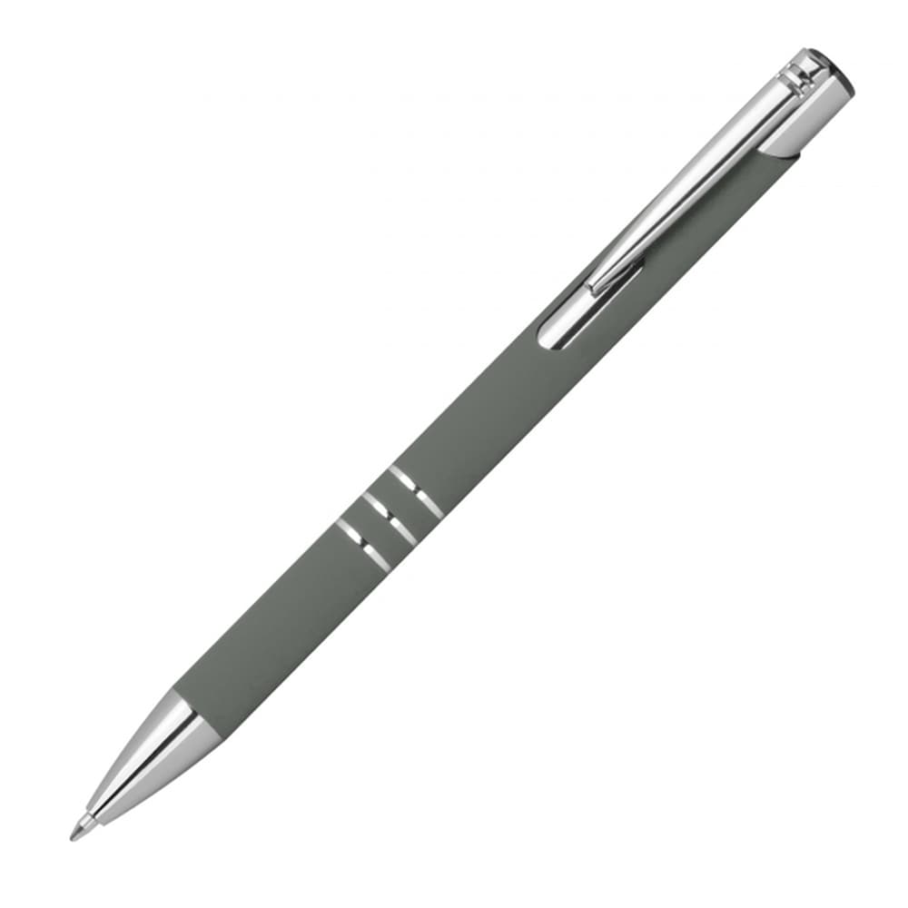 Długopis z aluminium z recyklingu półżelowy soft touch DUNMORE